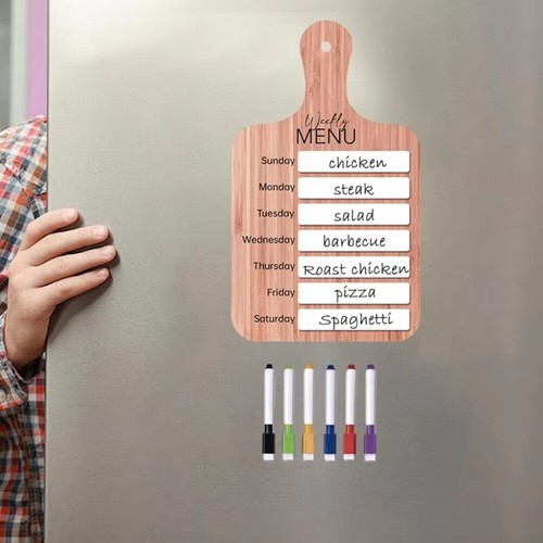 Weekly food menu board for - weekly,