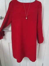 ZARA RED SHIFT STYLE DRESS SIZE 12