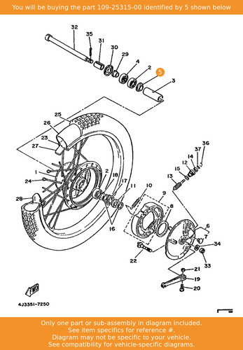 Yamaha flange spacer - yamaha, flange,