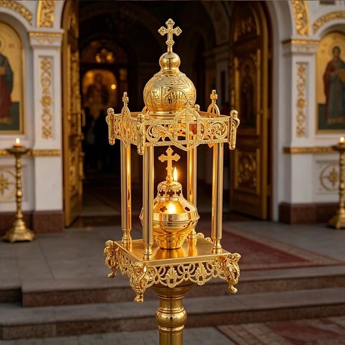 Gold plated orthodox altar - gold,