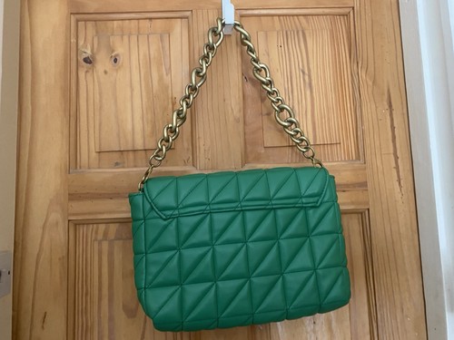 Zara green quilted shoulder - green,