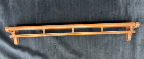 Vtg wooden oak wall shelf - wooden,