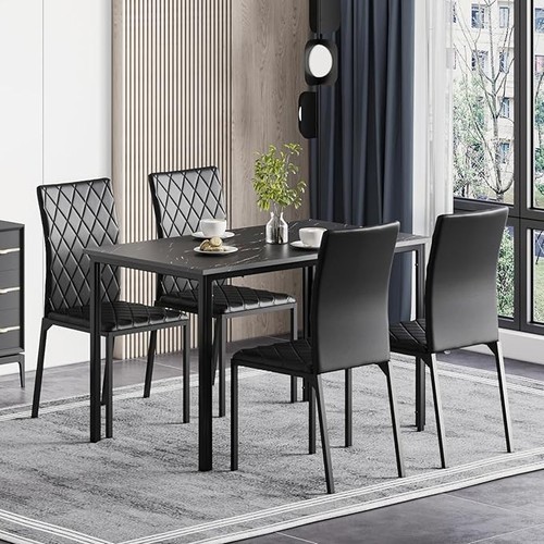 Dining table and chairs set - table,