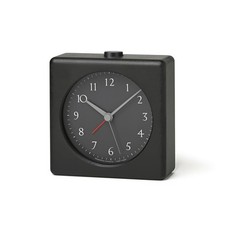 Lemnos Table Clock Analog Alarm Clock Natural Wood Black Kanon JH23-11 BK NEW