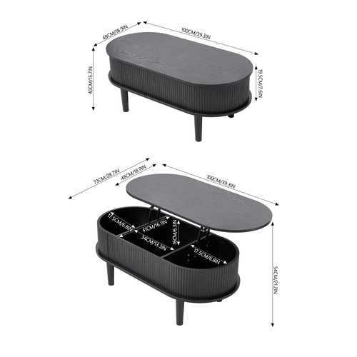 Lift top coffee table with - lift,