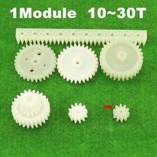 Module 1 Plastic Gears Nylon Wheels Gear Interlocking Rack 10~30 Teeth DIY Model