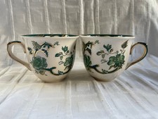 Mason's Chartreuse - 2 x Teacups