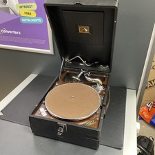 HMV Model 102C Brown GRAMOPHONE Portable Sound Box -  Free Postage