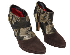 Cesare Paciotti Women's Shoes (EU) 40 High Heels Platform Low Top Floral Suede