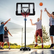 Adjustable Basketball Hoop Indoor Outdoor Portable Basketball System w/Wheels