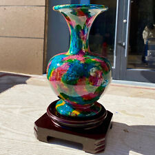 5.73LB  Rare Multicolor Colorful Vase - Stunning Crystal Home Decor
