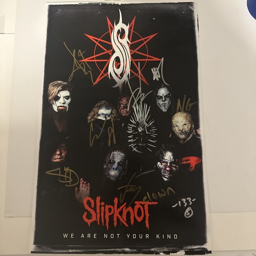 Slipknot signed vip poster - slipknot,