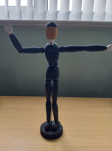 Articulated wooden mannequin - articulated,