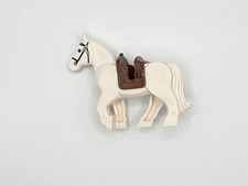 Lego Horse Movable Legs with Black Eyes And Saddle (10352C01PB04)