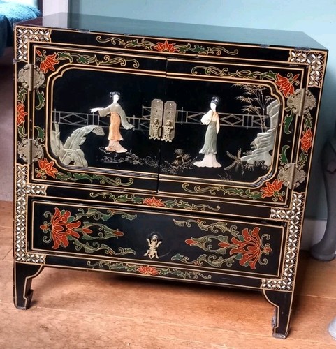 Chinese chinoiserie cabinet - chinoiserie,