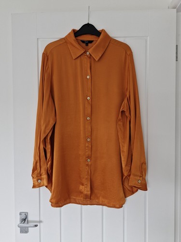 Next satin look orange - look, shirt