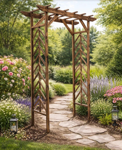Wooden garden arbor - wooden,