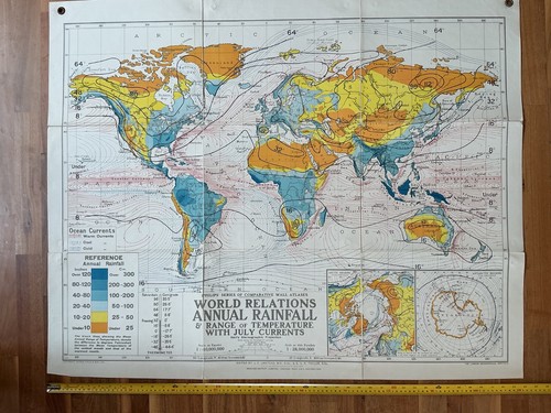 Vintage large school wall - large, map