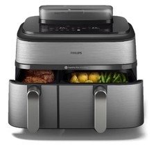 Philips Air Fryer 5000 Series Dual Basket with Steam 9L  Black New