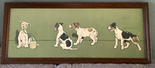 Rare Antique/Vintage Cecil Aldin Framed Lithograph Print Foxhound pups Hunting