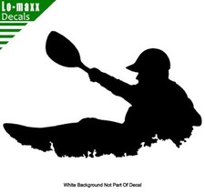 Whitewater Kayaker Car Truck Glass Kayak Playboat River Die Cut Vinyl Decal