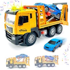 Kids Large Transport Toy Tow Truck Light Music Real Function Rescue Cars Trailer