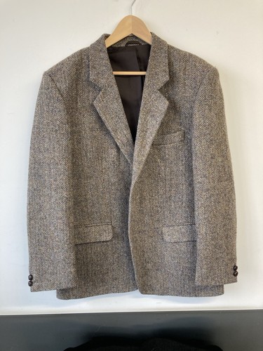 Harris tweed brown blazer - tweed,
