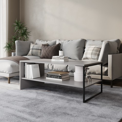 High wooden coffee table - high,