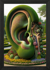 Ear Topiary Framed Wall Art Poster Canvas Print Picture