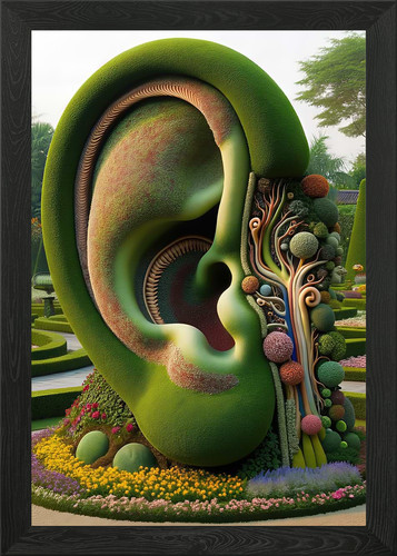 Ear topiary framed wall art - topiary,