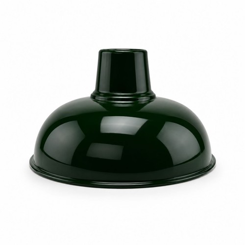 Green enamel shade with 30mm - shade,