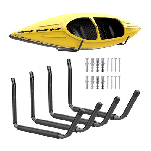 4pcs black kayak - 4pcs, mount