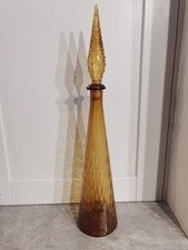 Vintage Amber Optic Glass