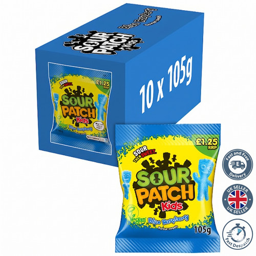 Sour patch kids blue raspberry - patch,