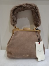 Ted Baker Suede Leather Taupe Bag New With Tags!!
