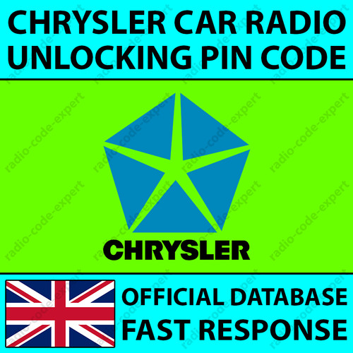 Chrysler radio pin code - radio,