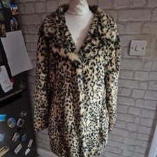 Stunning Fake Fur Coat Sugar Candy Size 14 New