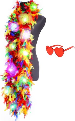 Colorful feather boas 6ft - colorful, 6.6ft