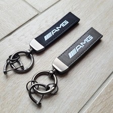 Luxury suede leather Mercedes-Benz AMG keyring FREE FAST POST UK!!