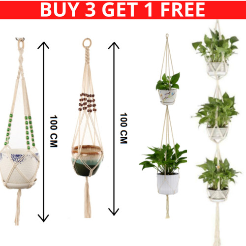 New macrame jute plant hanger - plant,