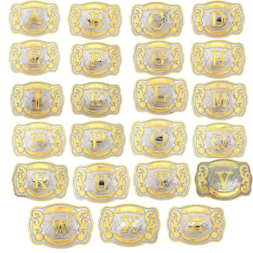 Huge initial belt buckle - huge,