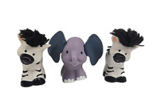 Fisher Price Little People Vintage 2005 Touch N Feel Zoo Or Ark 3 Figures