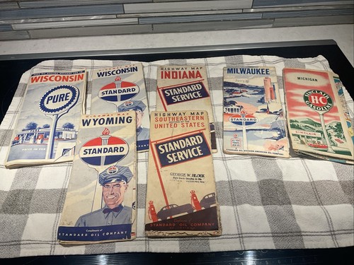 Vintage gasoline highway - , maps