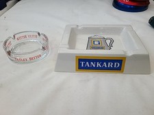 2 X  Vintage Pub Ashtrays 