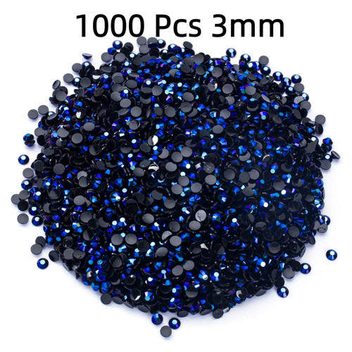 Crystal flat back nail - flat,
