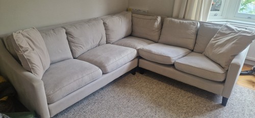 Grey fabric shaped corner - fabric, l-shaped