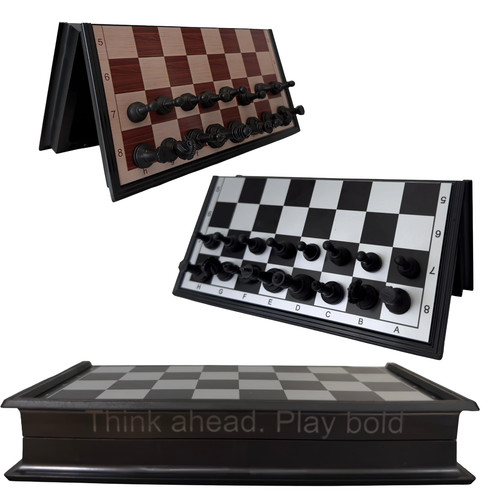 Magnetic folding travel chess - magnetic,