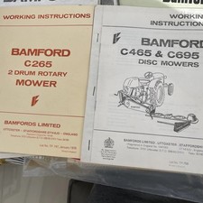 Bamford C265 rotary mower/1976 & C465/695 disc mower 1978 working instructions
