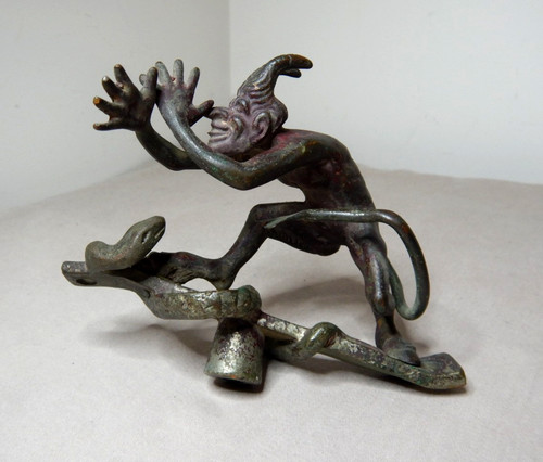 Antique bronze rude - rude, devil