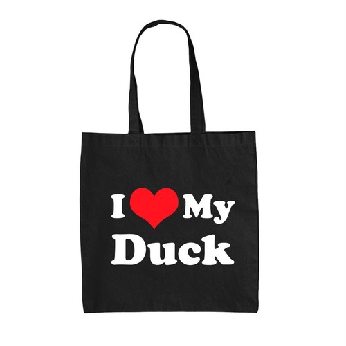 Love duck canvas tote - my,